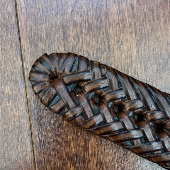 Dockers Braided Brown Belt with Brass Buckle, Adjustable Size L/XL - Picture 12 of 13